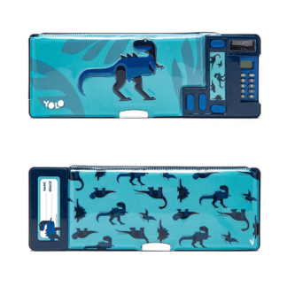 Yolo retro κασετίνα με κουμπιά - Blue Dino