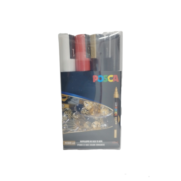 Posca σετ 4 μαρκαδόρων ζωγραφικής PC5M