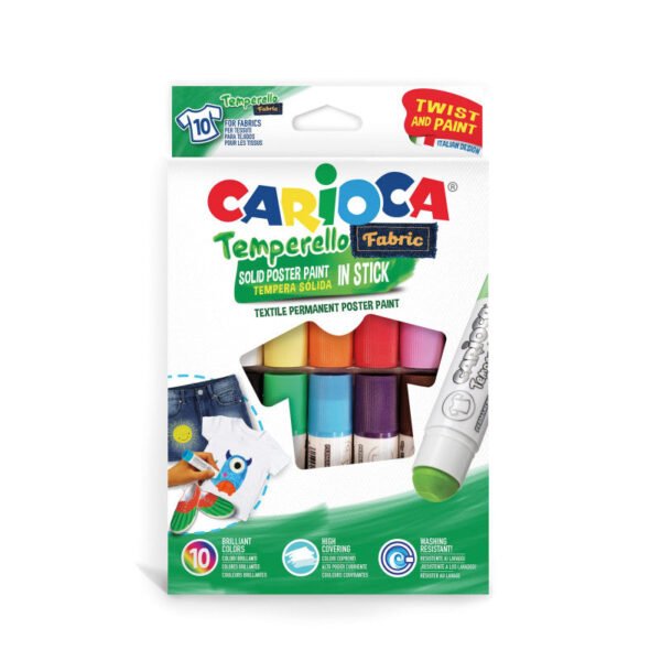 Carioca Temperello Fabric Σετ Μαρκαδόροι για Ύφασμα 10τμχ