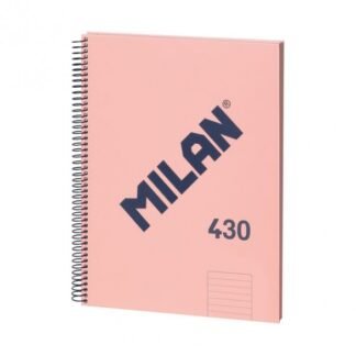 MILAN τετράδιο σπιράλ Α4 80Φ Ροζ