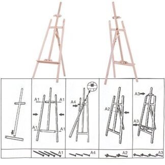 Artmate καβαλέτο ζωγραφικής ξύλινο Υ145x55εκ.