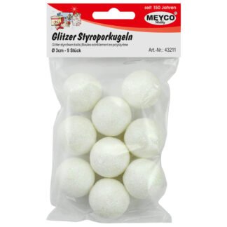 Φελιζόλ μπάλες γκλίτερ Meyco 3cm Σετ 9τεμ.