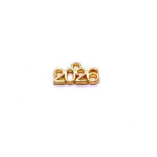Μεταλλικό κρεμαστό γούρι 2026 9x17mm 10 τεμάχια