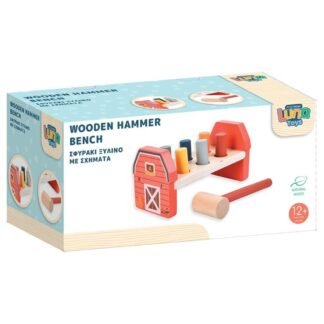 Ξύλινο σφυράκι με σχήματα Luna Toys