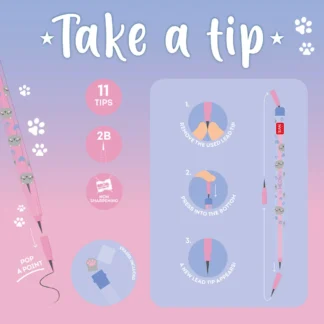 Legami μολύβι - Stackable Pencil with Eraser - Take a Tip - Kitty