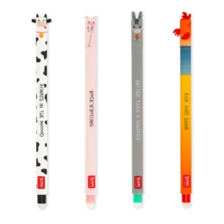 Σετ 4 Legami Στυλό Gel Erasable Farm Sweet Farm