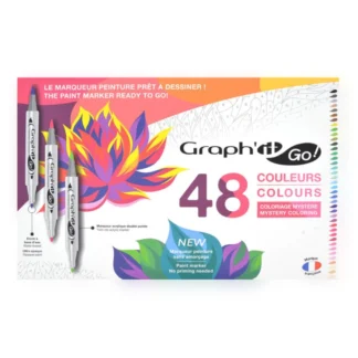 Μαρκαδόροι Ακρυλικοί Mystery coloring σετ 48 χρωμάτων Διπλή Μύτη Πινέλο Graph It Go! OZ