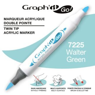 Μαρκαδόροι Ακρυλικοί Διπλή Μύτη Πινέλο 7225 Water green Graph It Go! OZ