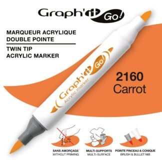 Μαρκαδόροι Ακρυλικοί Διπλή Μύτη Πινέλο 2160 Carrot Graph It Go! OZ