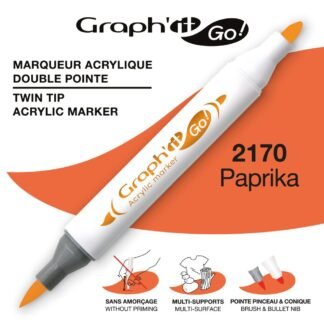 Μαρκαδόροι Ακρυλικοί Διπλή Μύτη Πινέλο 2170 Paprika Graph It Go! OZ