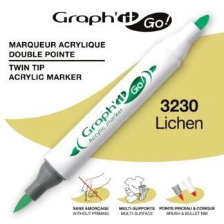 Μαρκαδόροι Ακρυλικοί Διπλή Μύτη Πινέλο 3230 Lichen Graph It Go! OZ