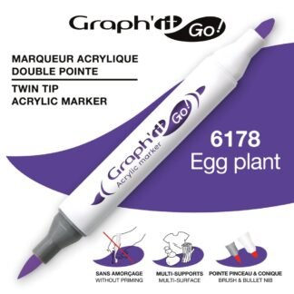 Μαρκαδόροι Ακρυλικοί Διπλή Μύτη Πινέλο 6178 Eggplant Graph It Go! OZ