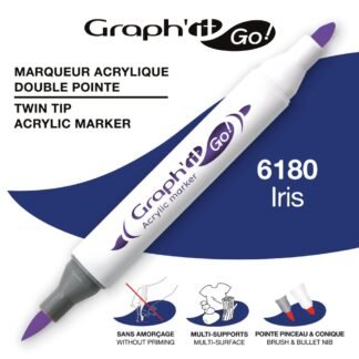Μαρκαδόροι Ακρυλικοί Διπλή Μύτη Πινέλο 6180 Iris Graph It Go! OZ