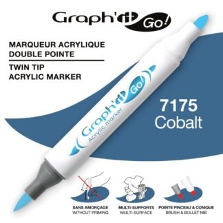 Μαρκαδόροι Ακρυλικοί Διπλή Μύτη Πινέλο 7175 Cobalt Graph It Go! OZ
