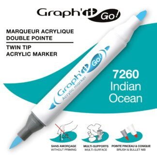 Μαρκαδόροι Ακρυλικοί Διπλή Μύτη Πινέλο 7260 Indian Ocean Graph It Go! OZ