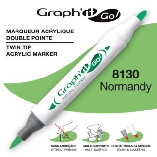 Μαρκαδόροι Ακρυλικοί Διπλή Μύτη Πινέλο 8130 Normandy Graph It Go! OZ