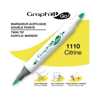 Μαρκαδόροι Ακρυλικοί Διπλή Μύτη Πινέλο 1110 Citrine Graph It Go OZ