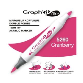 Μαρκαδόροι Ακρυλικοί Διπλή Μύτη Πινέλο 5260 Cranberry Graph It Go! OZ
