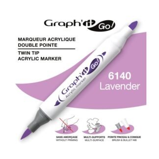 Μαρκαδόροι Ακρυλικοί Διπλή Μύτη Πινέλο 6140 Lavender Graph It Go! OZ