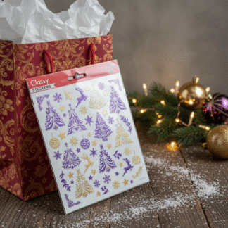 Χριστουγεννιάτικα αυτοκόλλητα CLASSY CHRISTMAS STICKERS 15X17CM 212034 GLOBAL GIFT