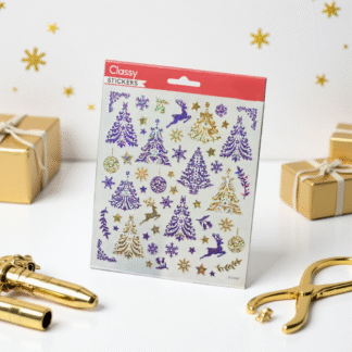 Χριστουγεννιάτικα αυτοκόλλητα CLASSY CHRISTMAS STICKERS 15X17CM 212034 GLOBAL GIFT