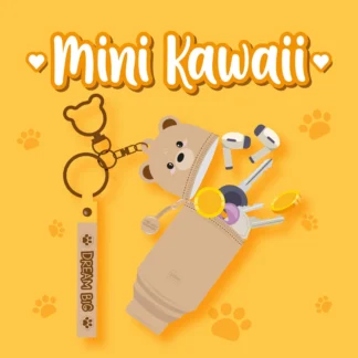 Legami Teddy Bear Coin Purse with Key Ring - Mini Kawaii πορτοφόλι σιλικόνης