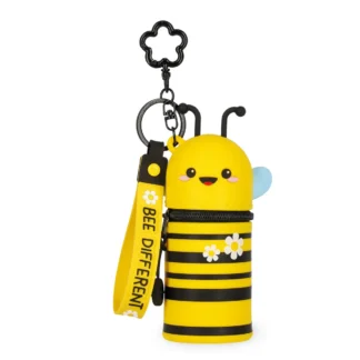 Legami Bee Coin Purse with Key Ring - Mini Kawaii