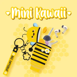 Legami Bee Coin Purse with Key Ring - Mini Kawaii